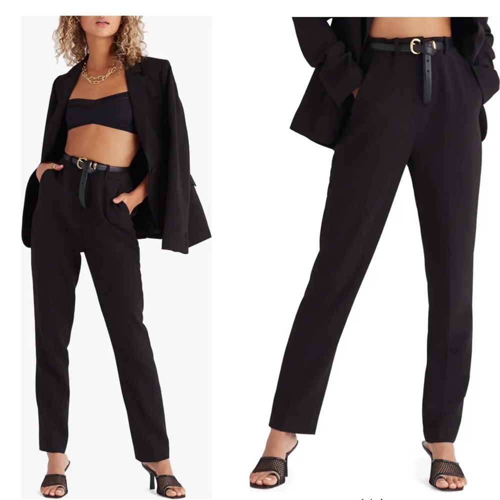 Favorite Daughter High Waist Tapered Trousers in Black
